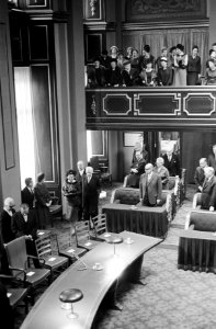 Koningin Juliana bezoek gebracht aan Eerste Kamer, Bestanddeelnr 915-9267