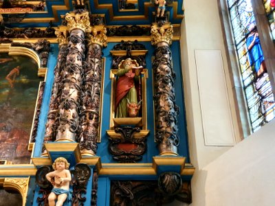 Kristine kyrka altaruppsats detalj