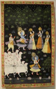 Krishna with the Gopis (milkmaids), Honolulu Museum of Art accession 12468.1