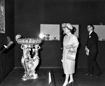 Koningin bezoekt tentoonstelling Zwedens Gouden Eeuw in het Rijksmuseum te Am, Bestanddeelnr 912-6068