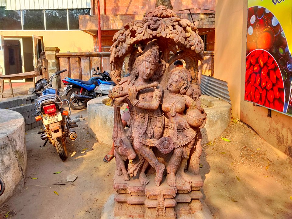 Krishna and Radha Sculpture at Emami Jagannath Temple, Balasore