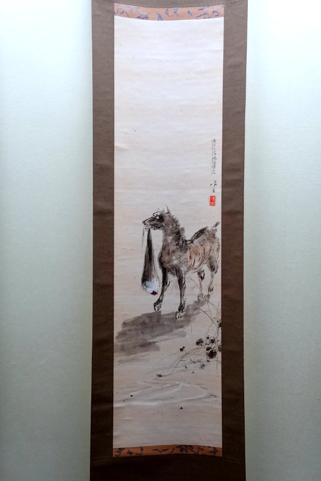 Komatsu, evil woman devoured by a wolf, by Ito Seiu - Edo-Tokyo Museum - Sumida, Tokyo, Japan - DSC06873