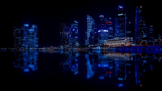 Modern city architecture reflection