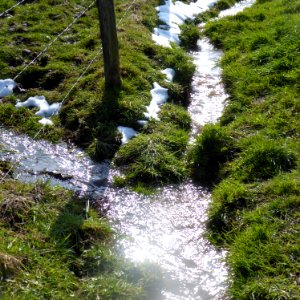 Konfluenz (Hydrologie) zweier Rinnsale