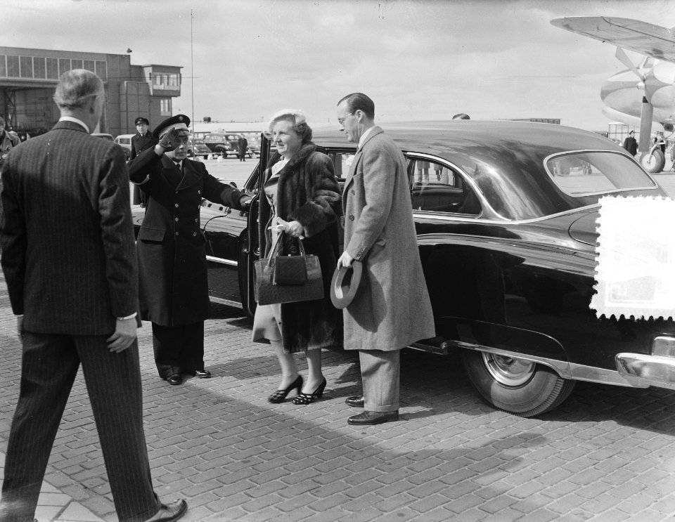 Koningin Juiana en prins Bernhard voor staatsbezoek naar Amerika, Bestanddeelnr 905-0313