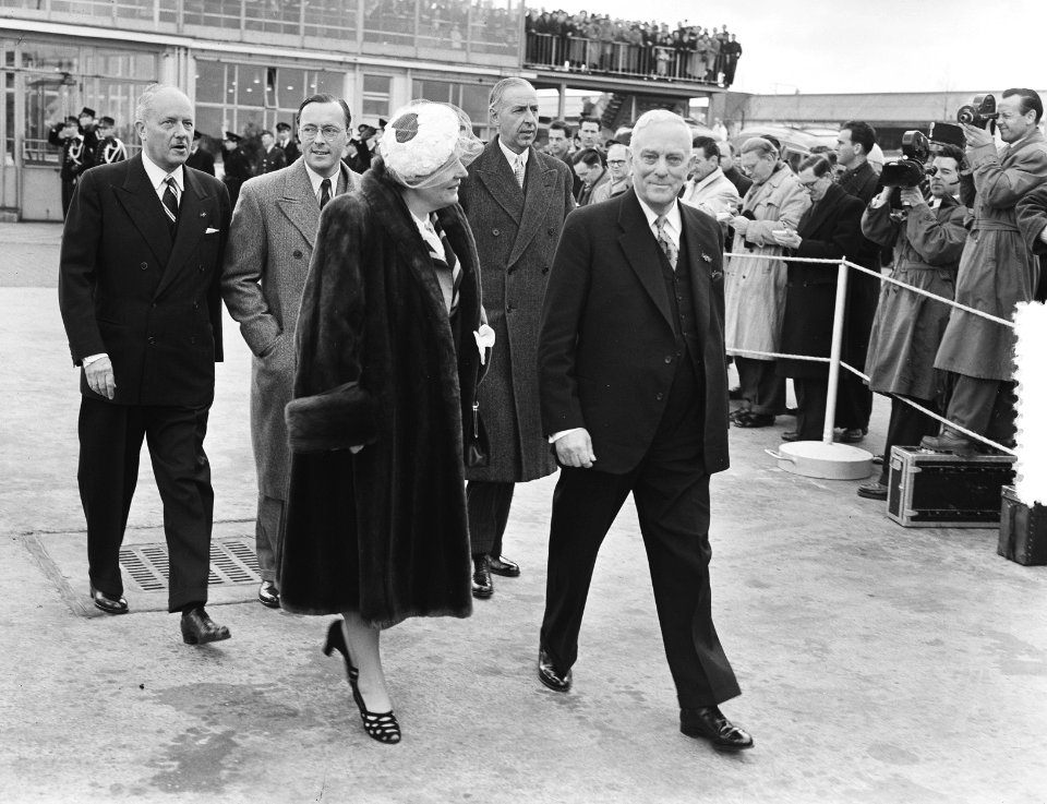 Koningin Juiana en prins Bernhard voor staatsbezoek naar Amerika, Bestanddeelnr 905-0312