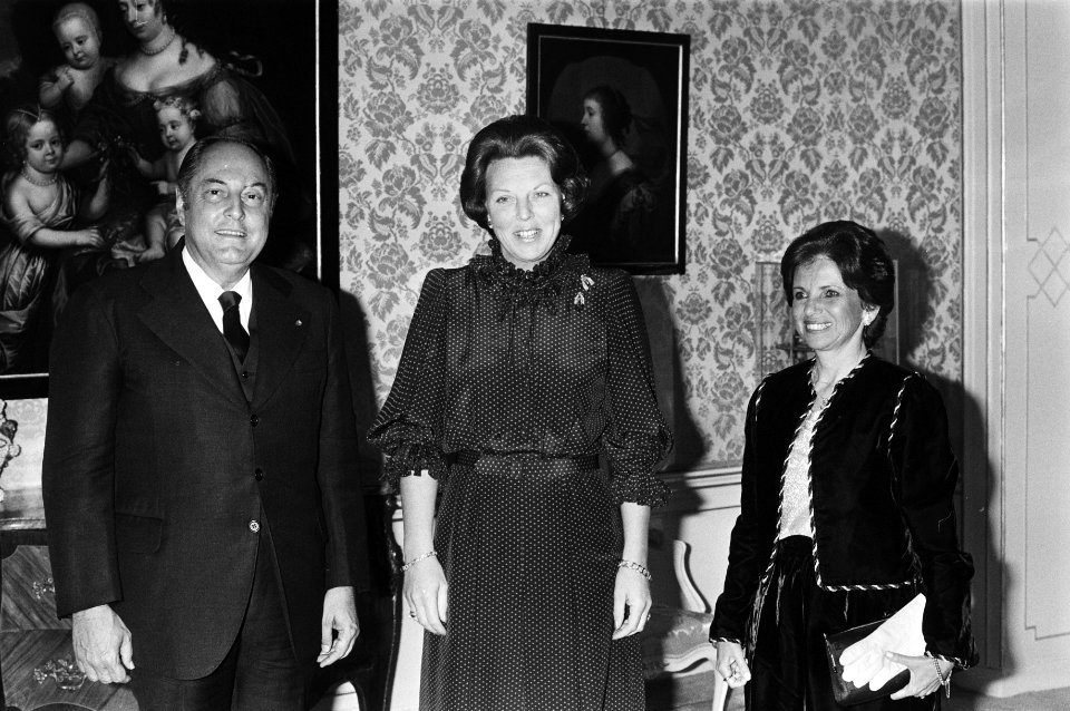 Koningin Beatrix ontvangt de vice-president van Brazilië Antonio Aureliano Chave, Bestanddeelnr 932-3509
