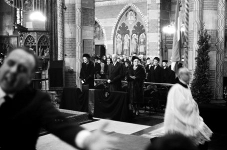 Koningin Juliana met links de heer en mevrouw Rice, Bestanddeelnr 915-7842
