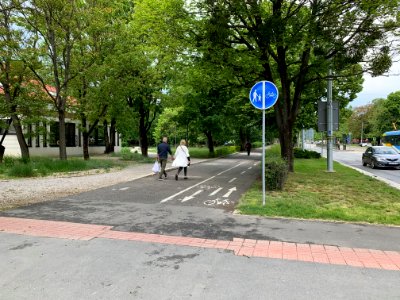 Komenského Bikeway Looking From The Letná Junction