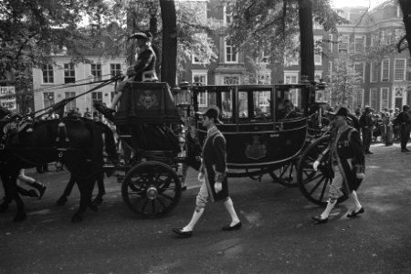 Koningin Juliana en prins Bernhard in de gouden koets, Bestanddeelnr 924-9534