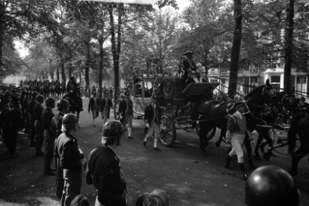 Koningin Juliana en prins Bernhard in de gouden koets, Bestanddeelnr 924-9535