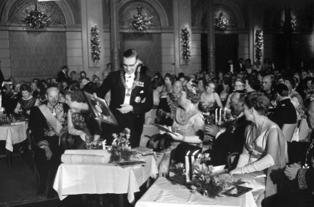 Koningin Juliana en prins Bernhard tijdens de feestavond in het Concertgebouw, Bestanddeelnr 913-8342