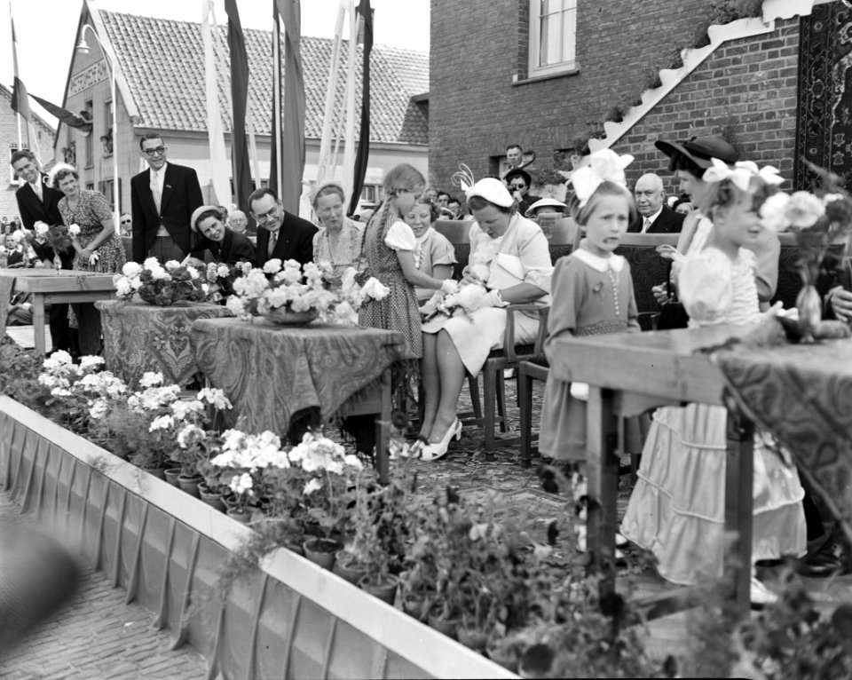 Koningin Juliana en Prinses Beatrix in Asten (Noord-Brabant) Klokkenspel Vierkon, Bestanddeelnr 904-6225
