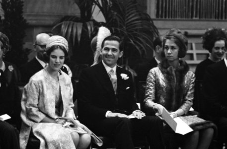Koning Constantijn en koningin Anne-Marie van Griekenland in de kerk, Bestanddeelnr 919-0443