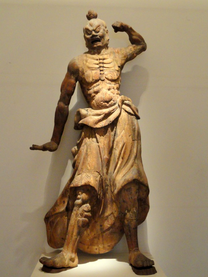 Kongorikishi (also known as Ni-o), Japan, Kamakua period, early 14th century AD, wood, from gate to Ebaradera in Sakai near Osaka - Freer Gallery of Art - DSC05449