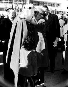 Koning Saud Ibu Abdul Assiz bezoekt Madrid Samen met Franco, Bestanddeelnr 913-5403