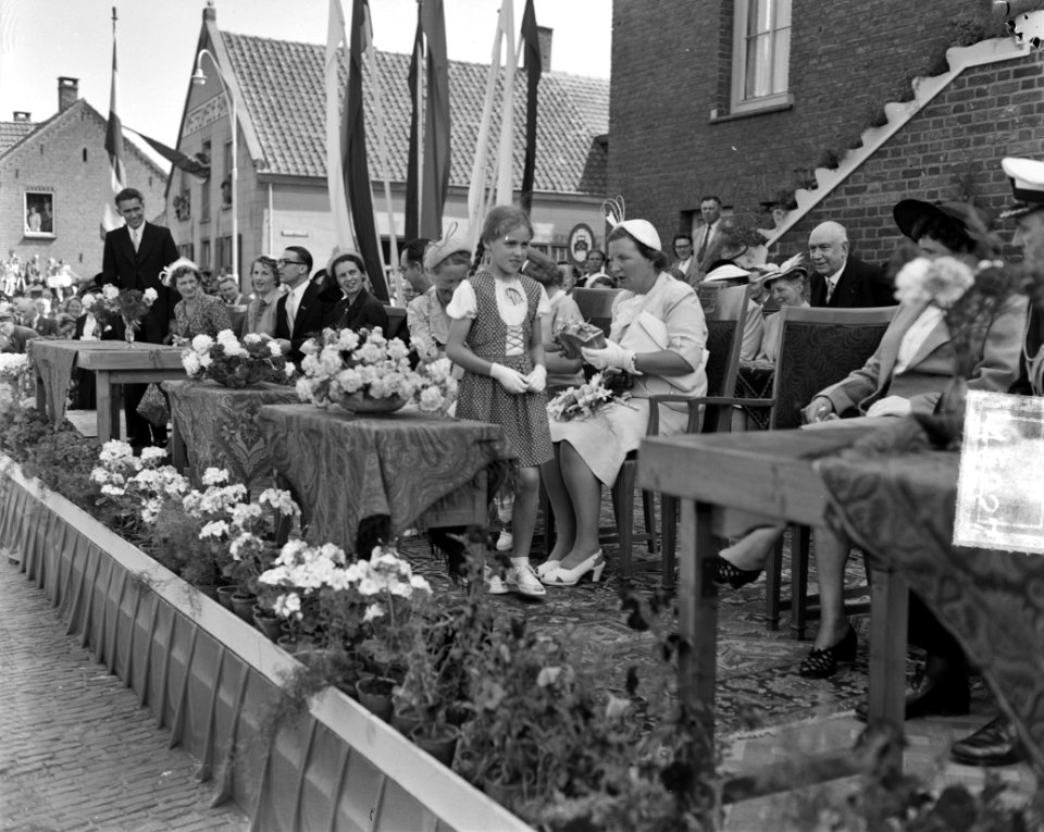 Koningin Juliana en Prinses Beatrix in Asten (Noord-Brabant) Klokkenspel Vierkon, Bestanddeelnr 904-6227