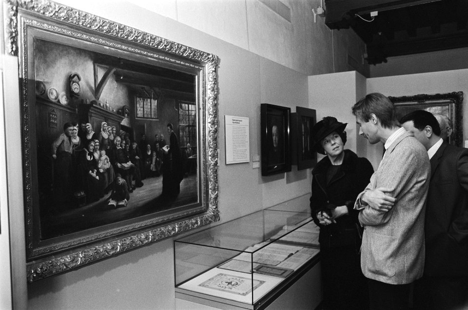 Koningin Beatrix heeft in Utrecht de tentoonstelling Anderhalve eeuw gereformee, Bestanddeelnr 933-1438