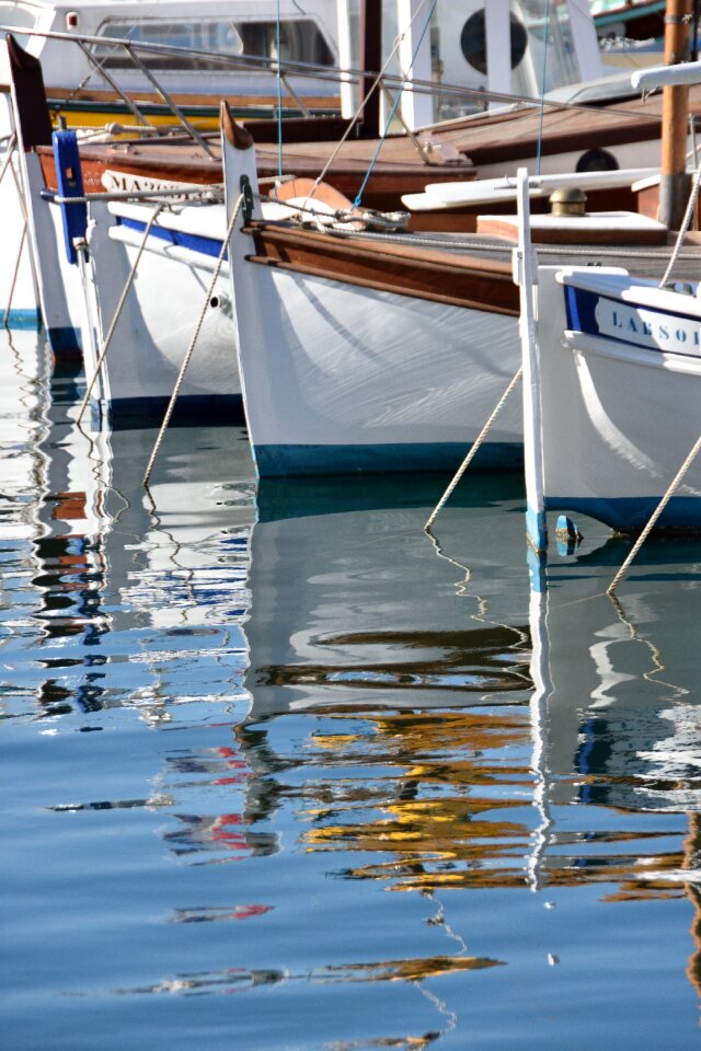 Boats water reflection