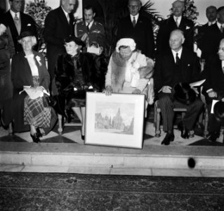 Koningin, bezoeken, burgemeesters, Juliana, koningin, Bestanddeelnr 905-1365