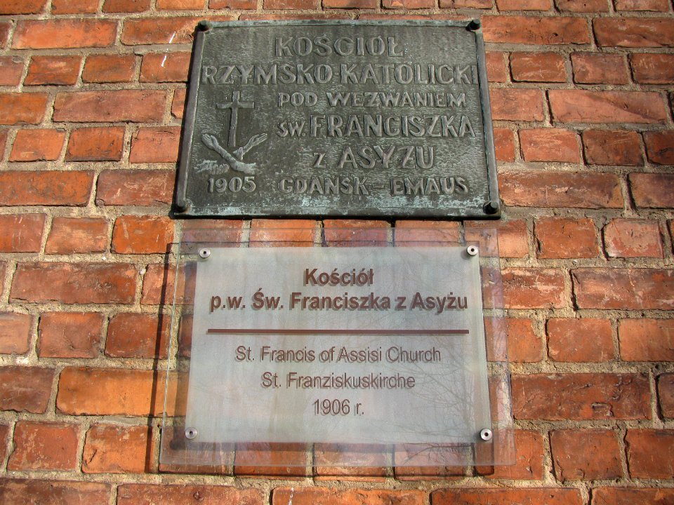 Kościół p.w. Św. Franciszka z Asyżu w Gdańsku - tablice
