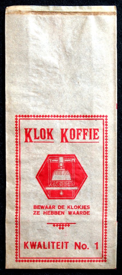 Klok Koffie zakje, voorkant