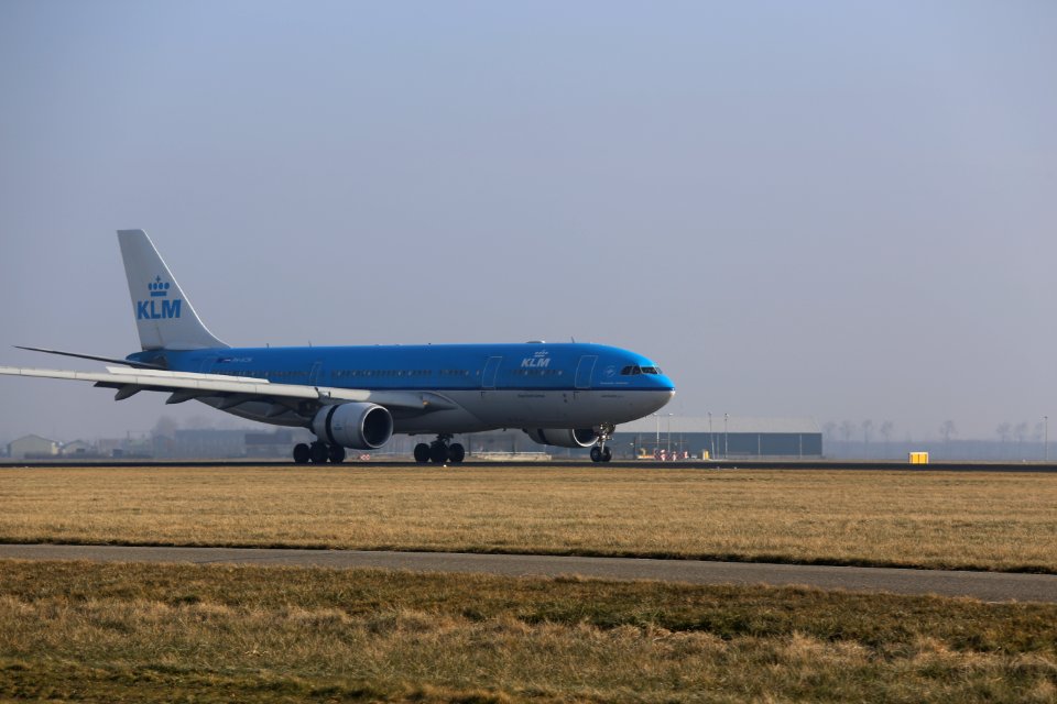 KLM Airbus A330-200 PH-AON after landing at EHAM 1