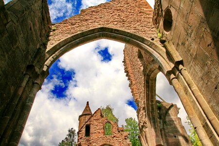 Historically middle ages monastery ruins photo