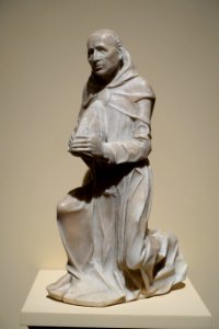 Kneeling cleric with mitre (perhaps Saint Benedict), by Giovanni Antonio Amadeo, c. 1480, marble- John and Mable Ringling Museum of Art - Sarasota, FL - DSC00553