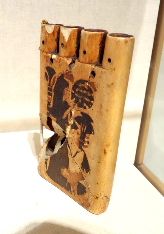 Kohl container, view 1 - Egypt, perhaps Thebes, New Kingdom, Dynasty XIX, c. 1295-1185 BC, ivory - Brooklyn Museum - Brooklyn, NY - DSC08738