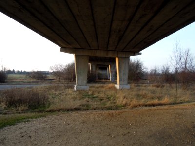 Knautnaundorfer Elsterbrücke im Verlauf der Bundesstraße 186 -Untersicht-Nord- Anfang März 2018