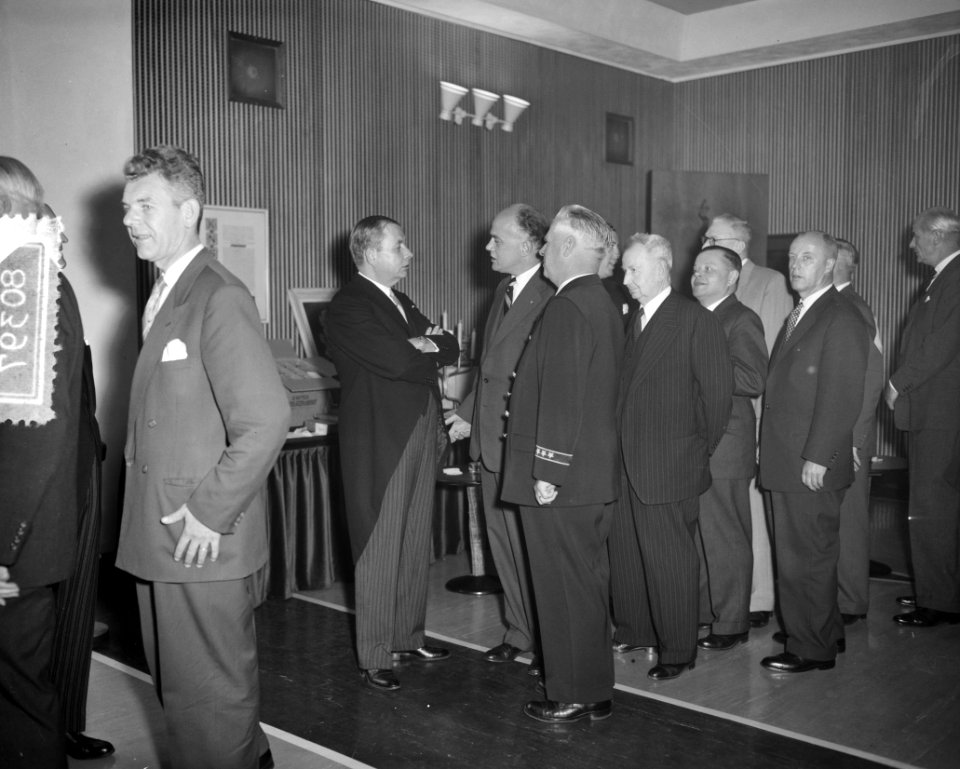 KNSM te Amsterdam 100 jaar plaatjes receptie, Bestanddeelnr 908-0397