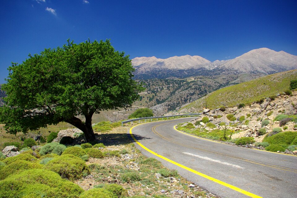 Road landscape greece