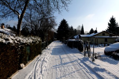 Kochemer Weg Berlin-Hakenfelde with snow 2020-02-10 01