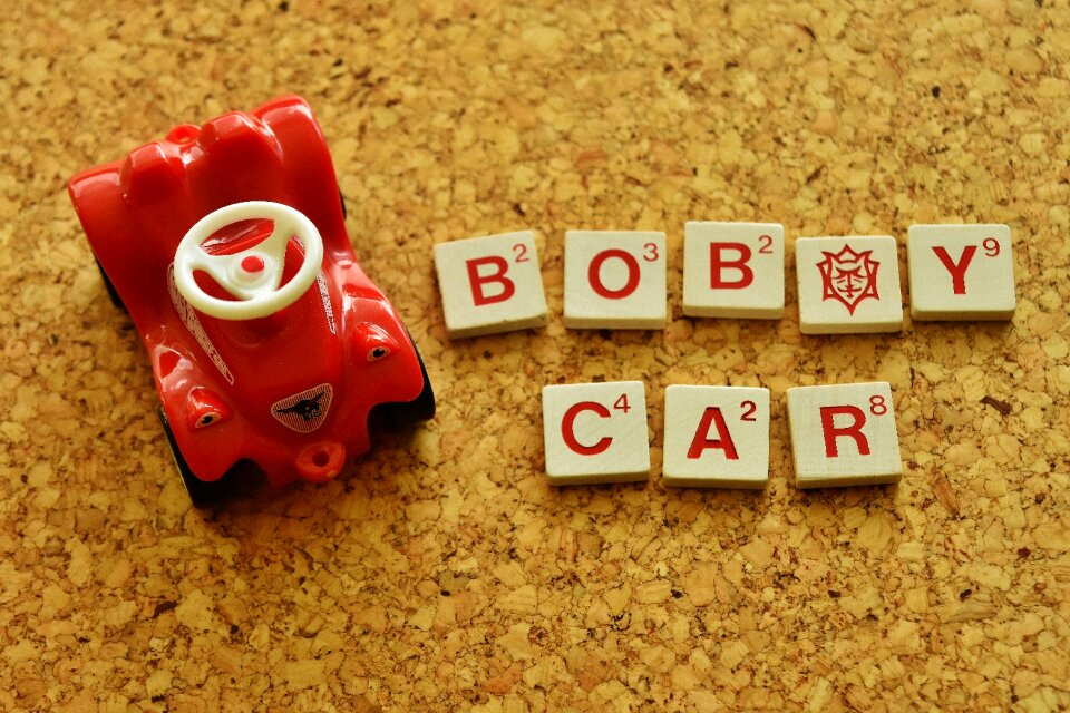 Red toy car children toys