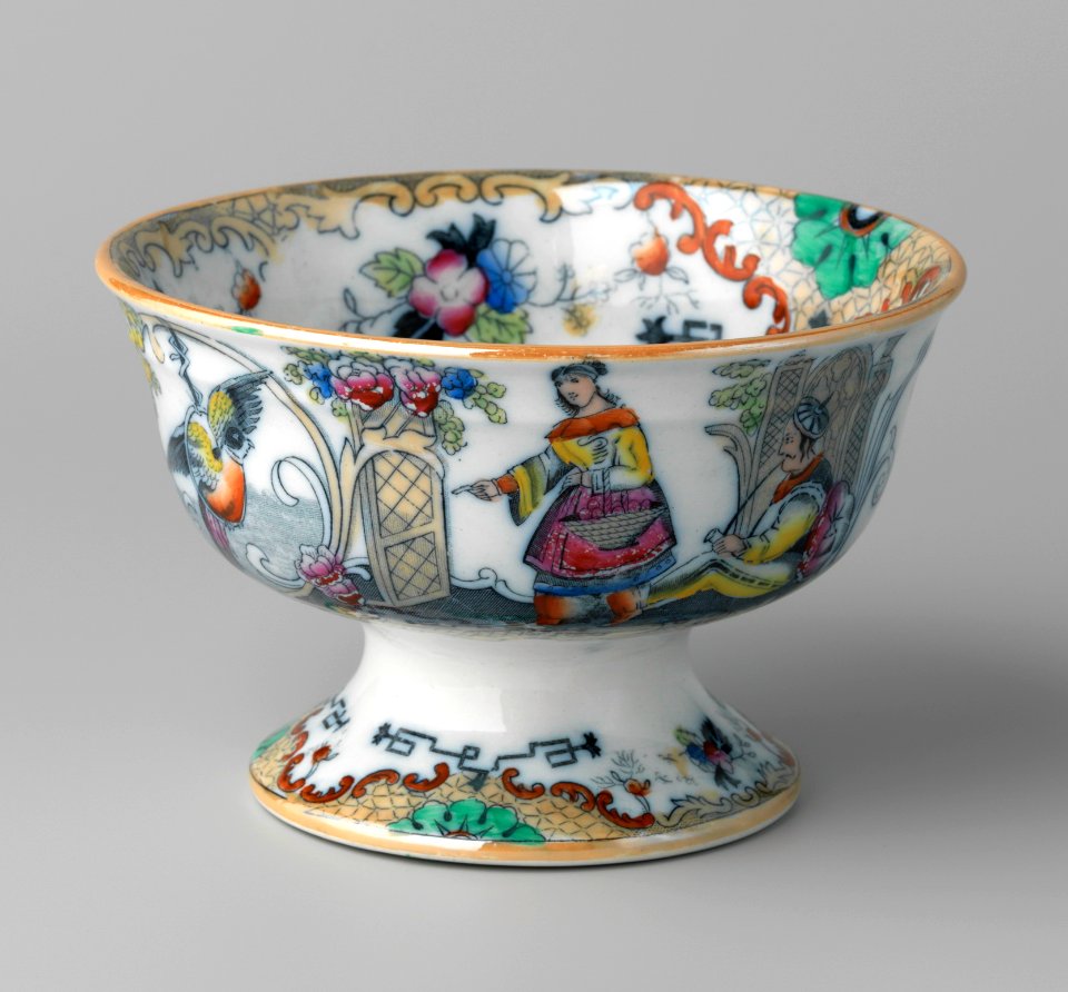 Kommetje met exotisch tafereel (1883), Petrus Regout & Co