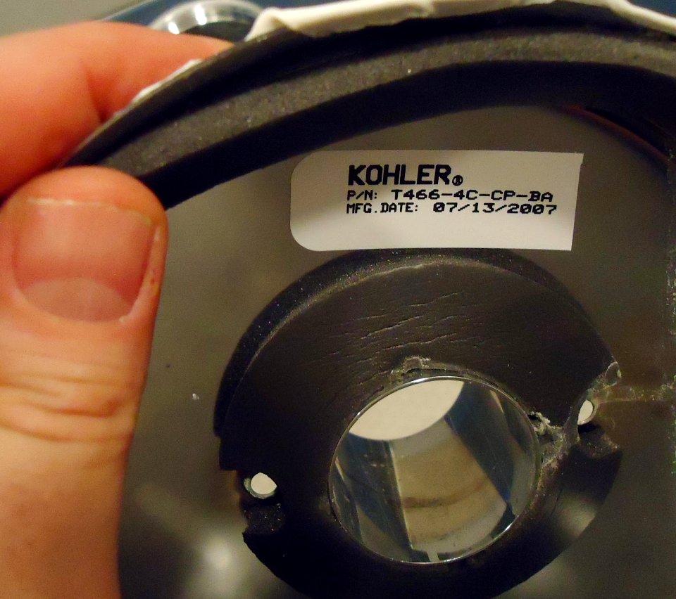 Kohler 306 valve replacement helpful product number on escutcheon plus date