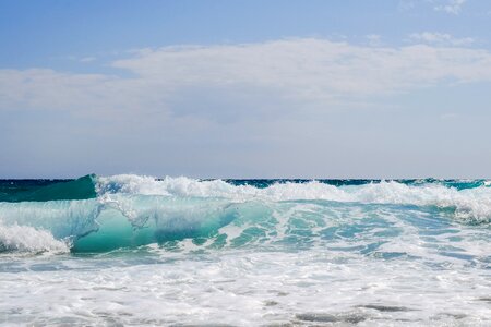 Sea blue beach photo