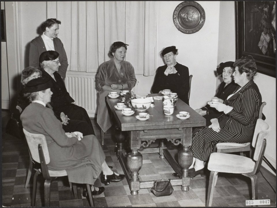 Koninklijk huis, bezoeken, tentoonstellingen, groepen, Ansingh L., Bauer-Stumpff, Bestanddeelnr 015-0047