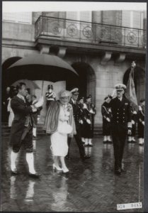 Koninklijk huis, koningen, staatsbezoeken, koninginnen, Haakon koning, Juliana, , Bestanddeelnr 020-0485