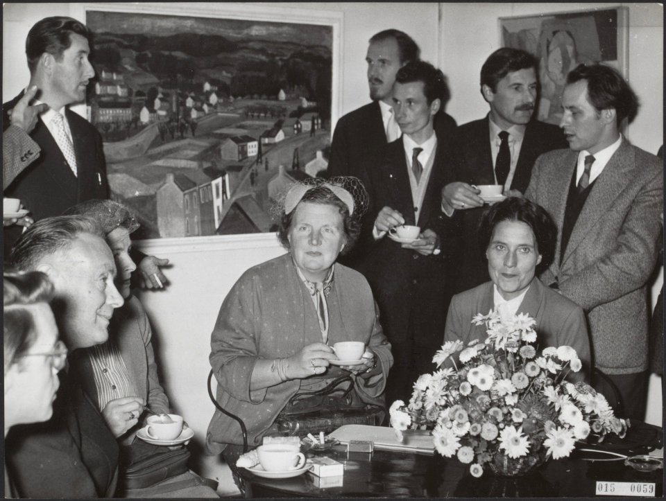 Koninklijk huis, bezoeken, tentoonstellingen, kunstenaars, Utrecht, Utrecht, Bestanddeelnr 015-0059