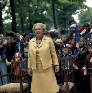 Koningin Juliana tijdens bezoek het Gooi, Bestanddeelnr 254-9455