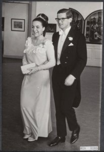 Koninklijk huis, prinsessen, galakleding, maaltijden, Margriet, prinses, Bestanddeelnr 018-1185