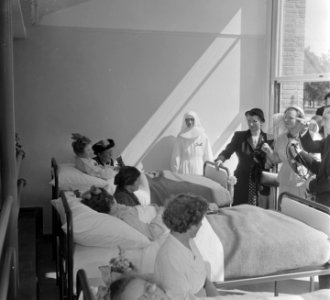 Koningin Juliana opent een kindersanatorium te Bakel (Noord-Brabant), Bestanddeelnr 904-7485