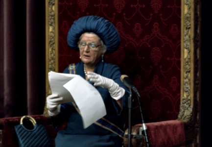 Koningin Juliana tijdens de troonrede, Bestanddeelnr 254-9896
