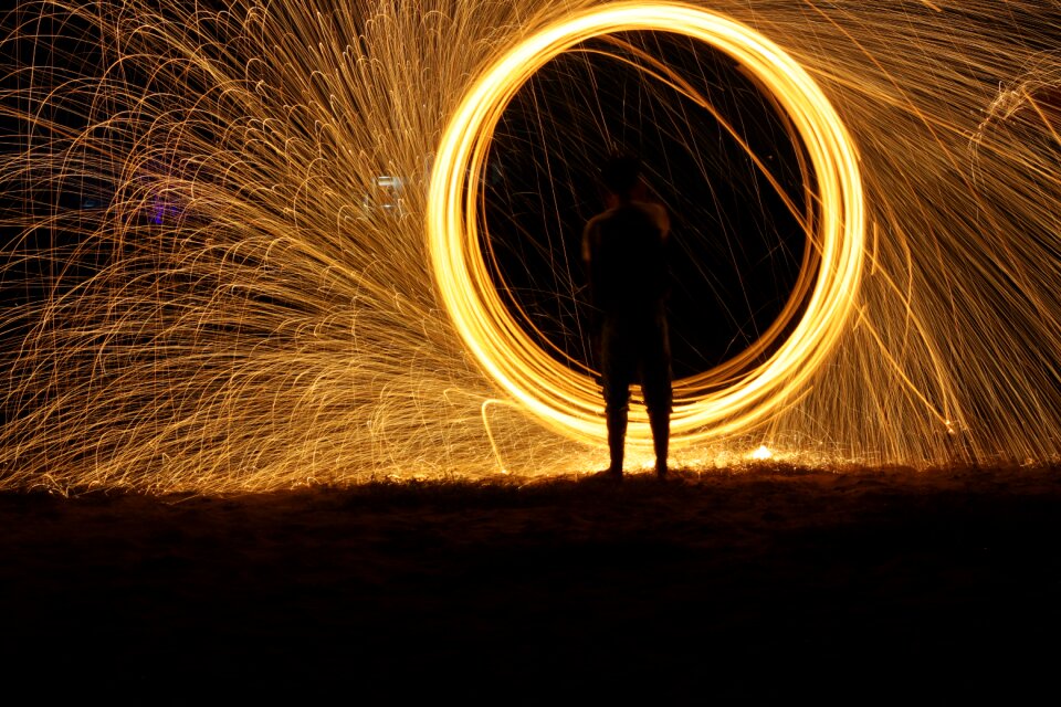 Fire flame night