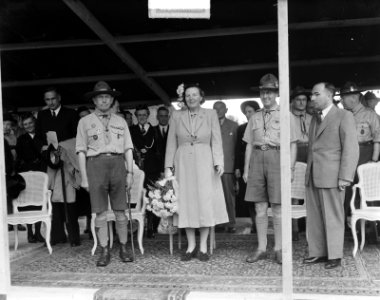 Koningin Juliana opent het padvinderskamp te Ommen, Bestanddeelnr 904-1084