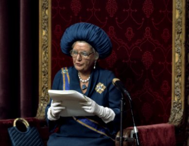 Koningin Juliana tijdens het lezen van de troonrede, Bestanddeelnr 254-9898