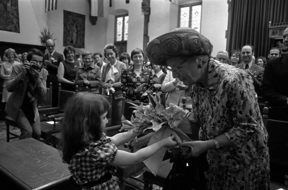 Koningin Juliana opent congres van Unicef-comites in Ridderzaal, koningin Julian, Bestanddeelnr 926-4303