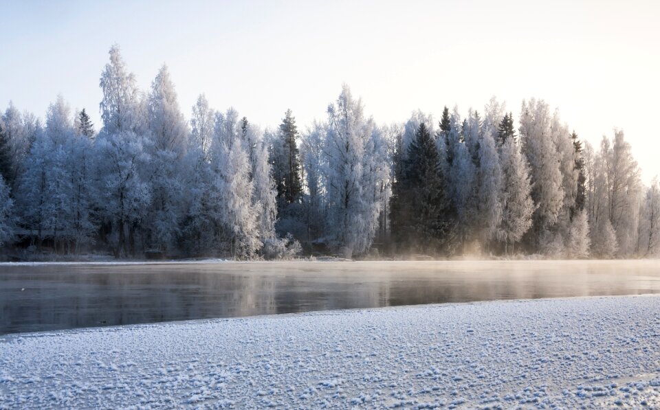 Ice flow winter landscape